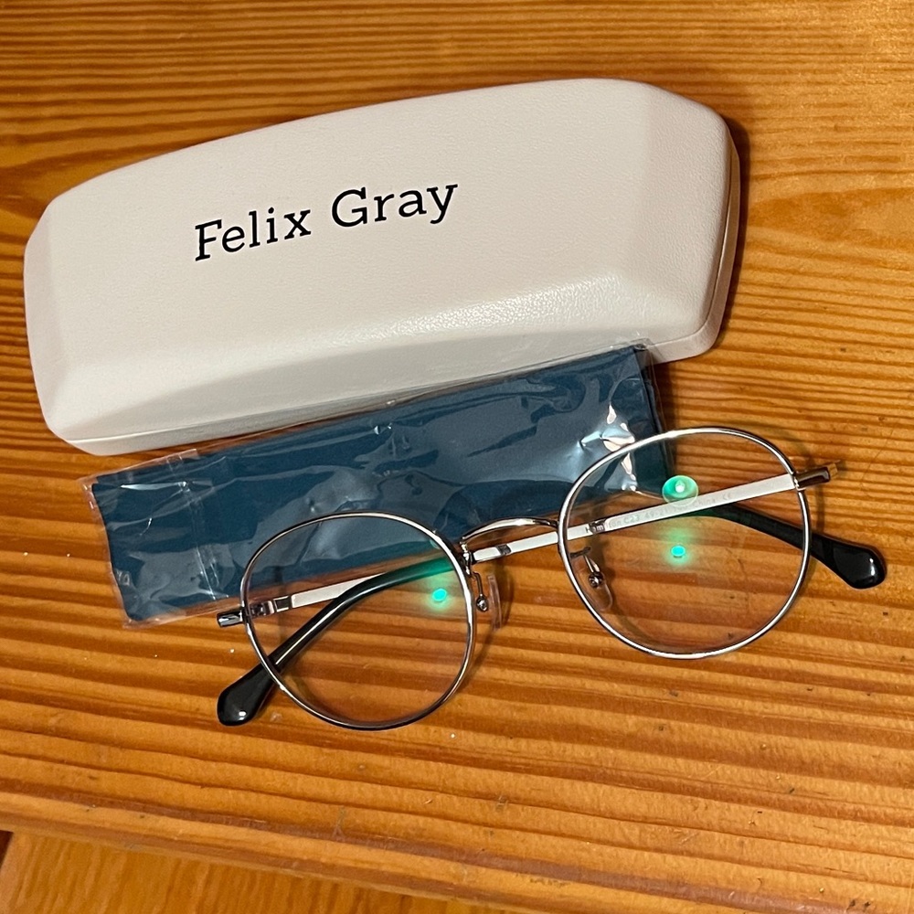 Felix Gray Hamilton Blue Light Glasses Silver